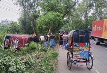 গোপালগঞ্জে দুটি বাসে ট্রাকের ত্রিমুখী সংঘর্ষ, নিহত১, আহত-৬০